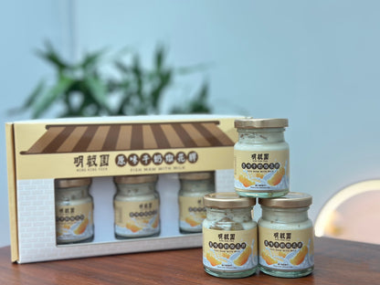 明馨園 - 原味牛奶燉花膠 (75g x 3樽）